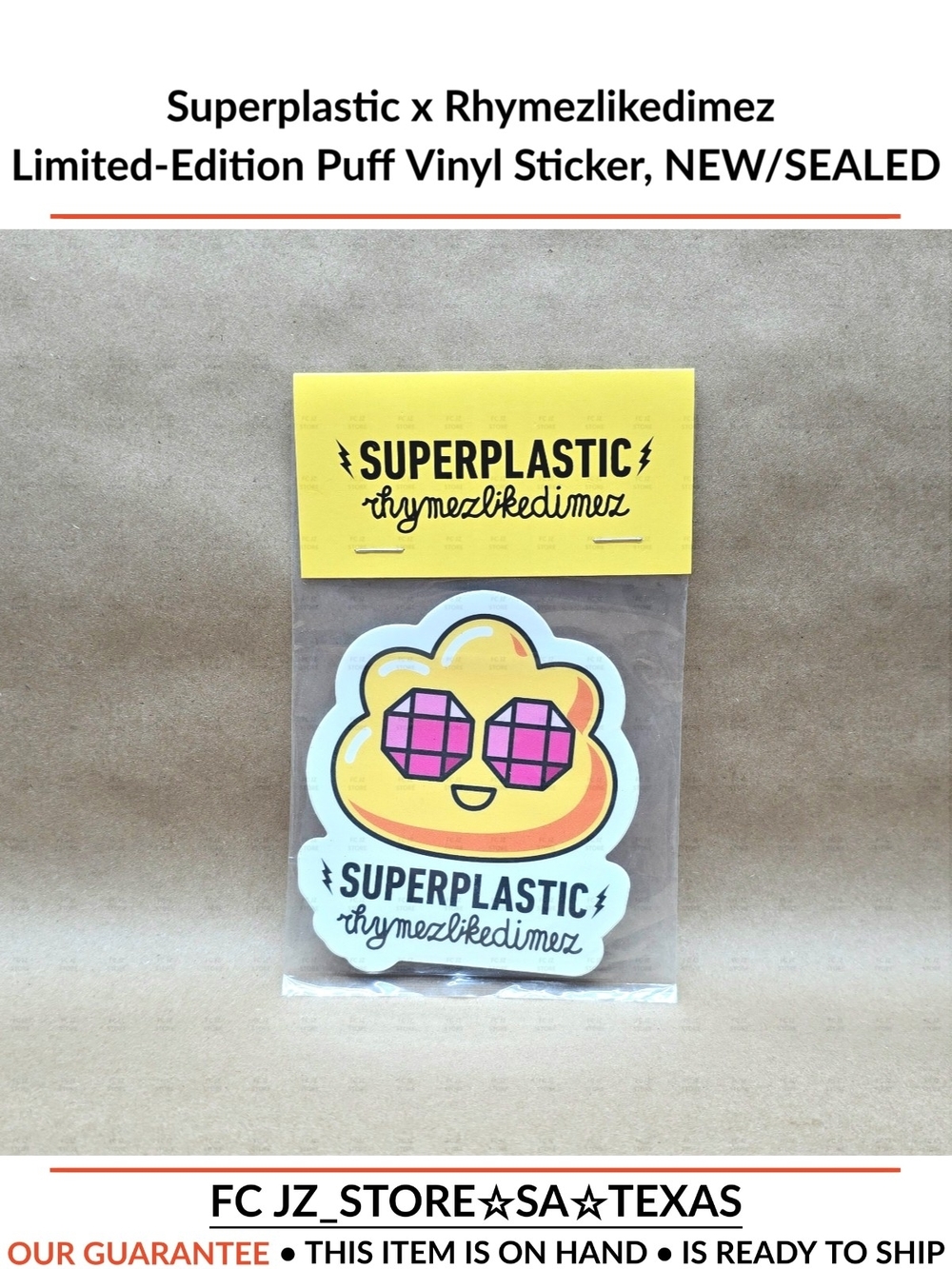 Superplastic Rhymezlikedimez Yellow Puff Vinyl Sticker - Superplastic